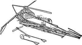 Sketch of a flying machine by Leonardo